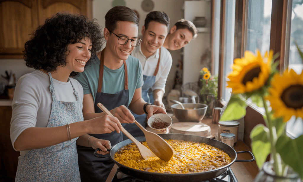 Atelier cuisine au GEM TSA Paris, avec des personnes diverses cuisinant ensemble dans une ambiance conviviale
